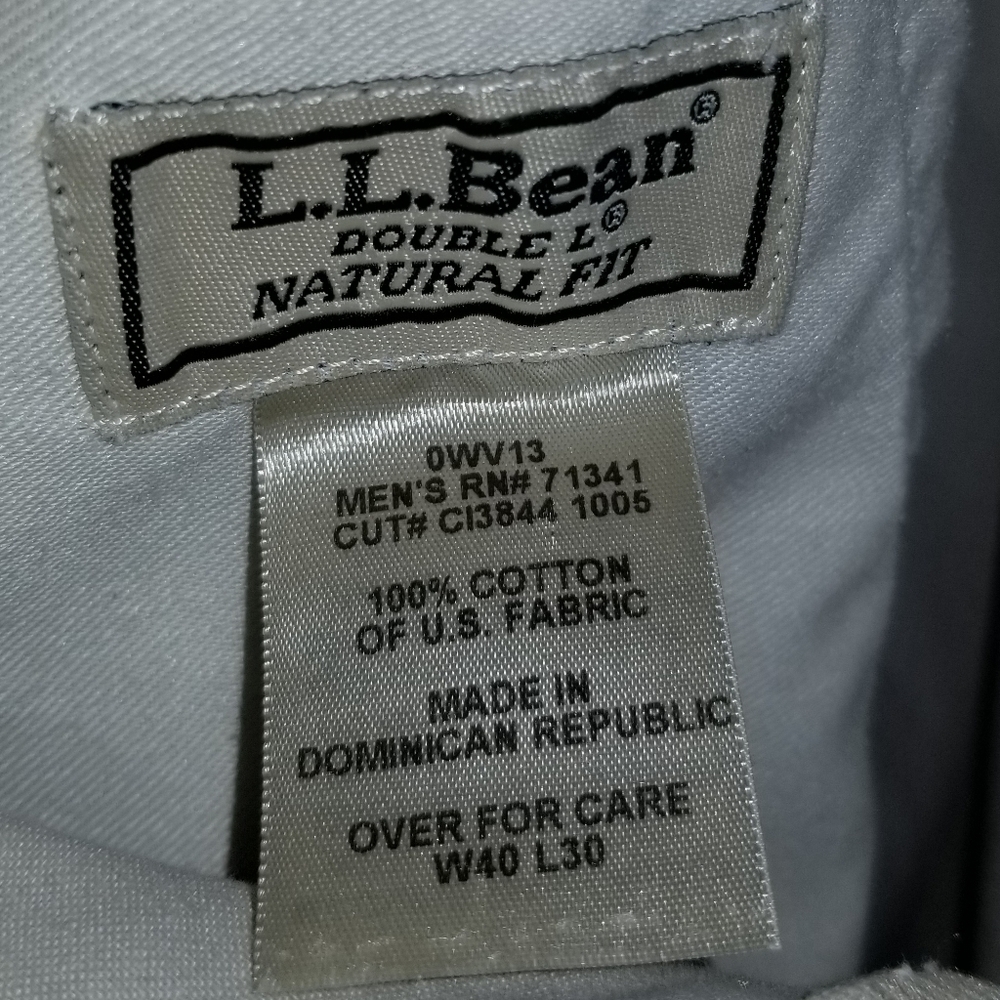 LL Bean Natural Fit Khaki Chinos Tan Size 40x30 - Picture 5 of 9